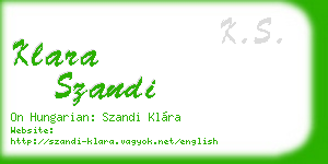 klara szandi business card